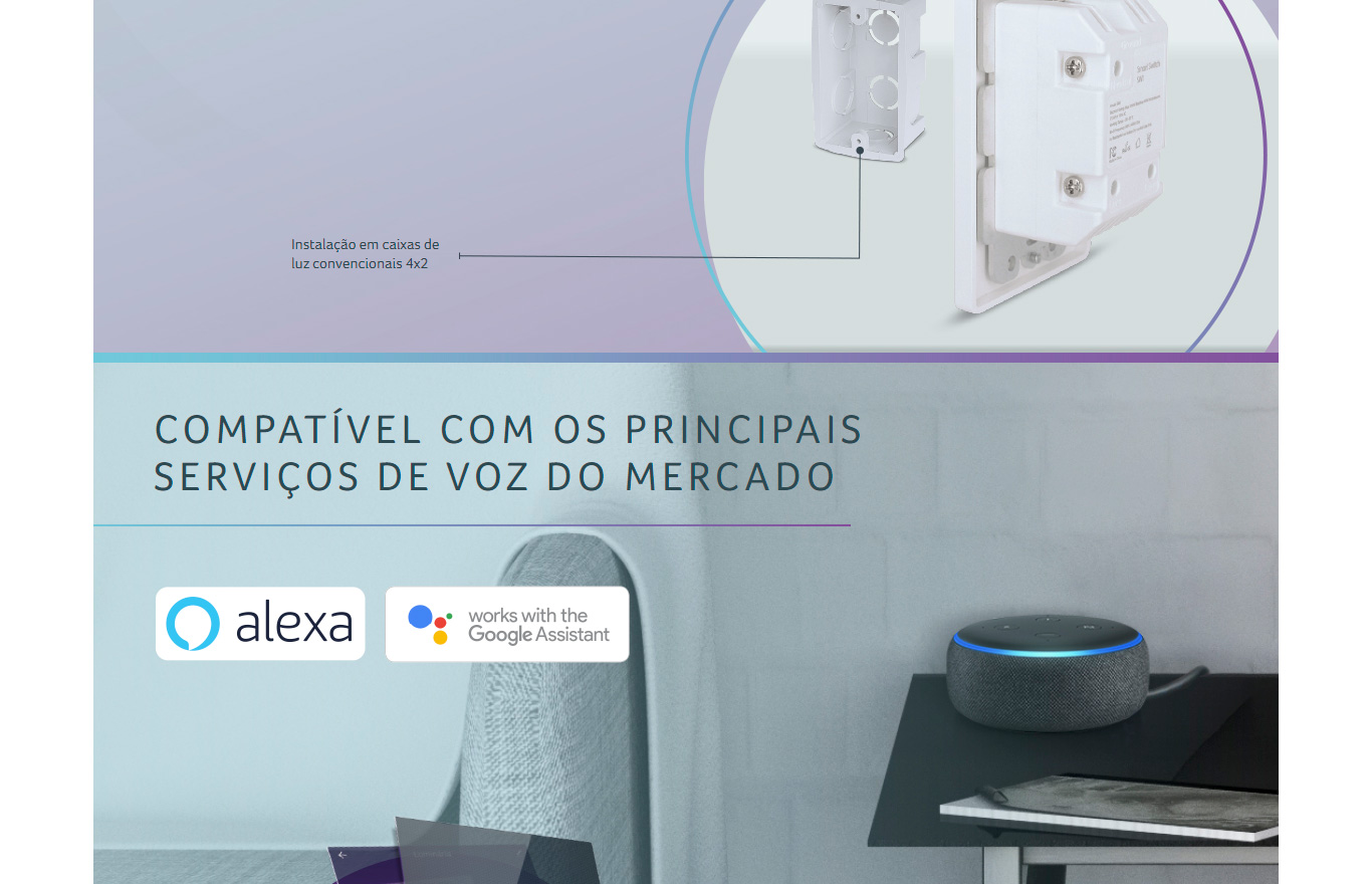 Interruptor Inteligente 1 Tecla Wi-Fi - Multilaser Liv - SE235